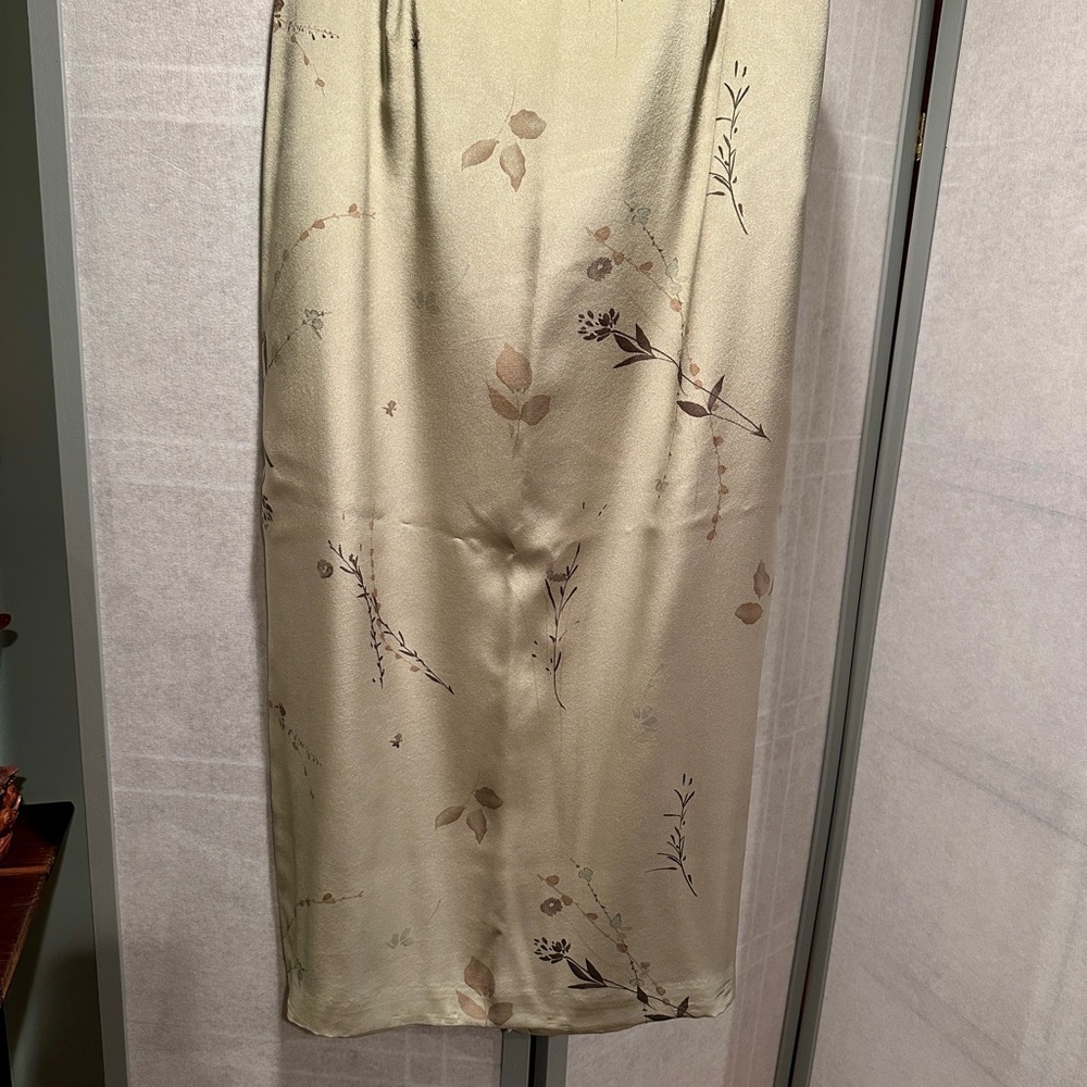 Beautiful Sage Green Watercolor Floral Skirt - Picture 2 of 6
